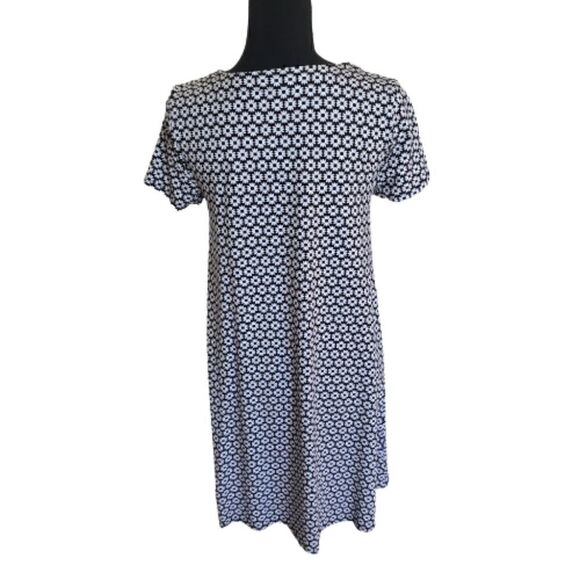 Talbots Women's Easy Care Pullover Short Sleeve Black & White Dress - Sz SP - Picture 3 of 7